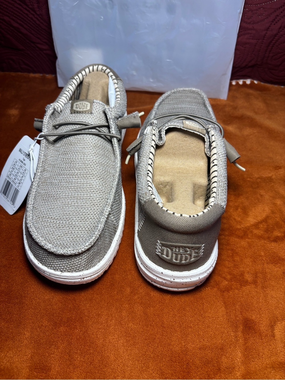 Hey Dude Men's Slip-On Loafers in Tan Taupe - Picture 3 of 7